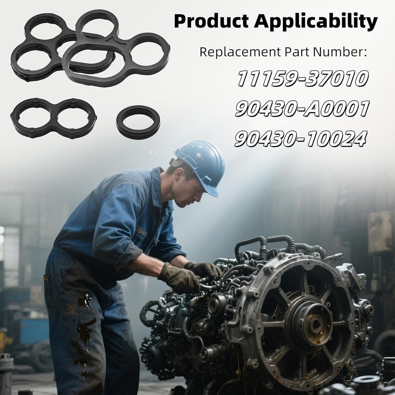 Muyesm 4pcs Camshaft Bearing Cap Oil Hole Gasket Kit Compatible with Toyota C-HR 2017-2022,fit for Corolla 2008-2023,fit for Matrix 2009-2014 Fit for Scion iM 2016, XD 2017-2018 - Image 3